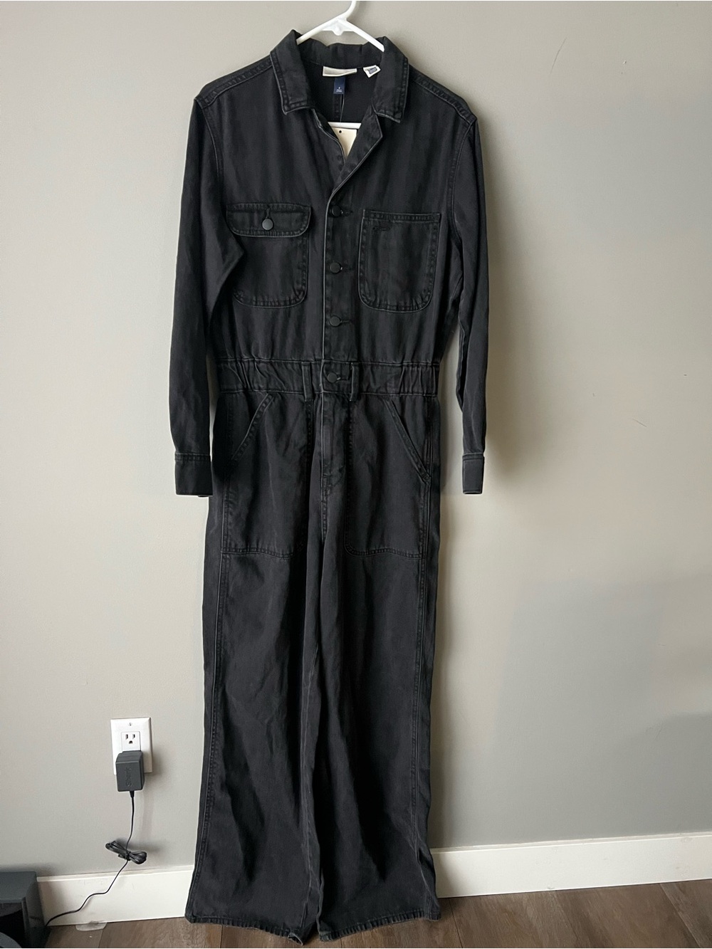Universal Thread Black Button-Front Utility Jumpsuit